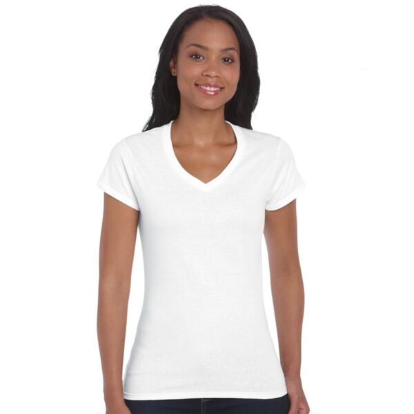 GILDAN Womens Slimfit V-neck Tee Thumbnail